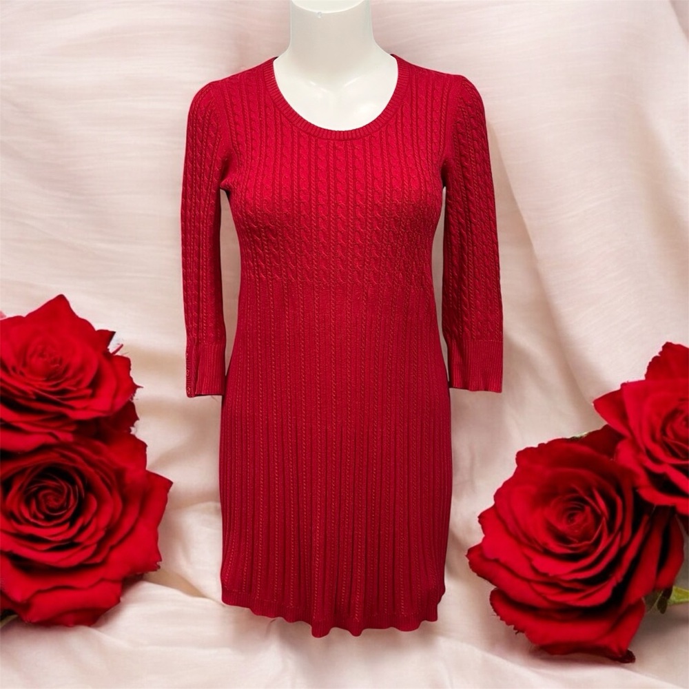 #114 Spense Red Cotton Dress. Size L.